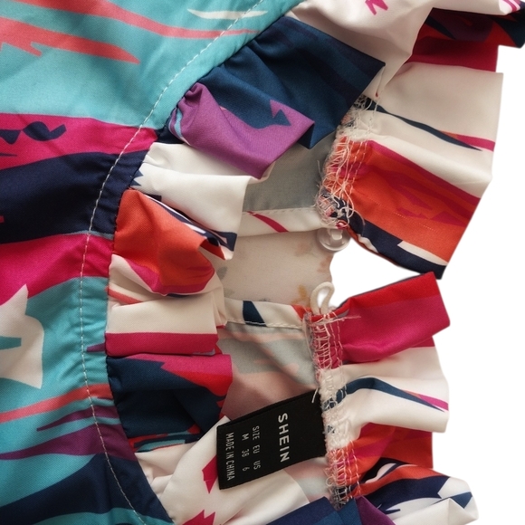 SHEIN Multicolor Ruffle Sleeve Kids Top - Picture 3 of 3